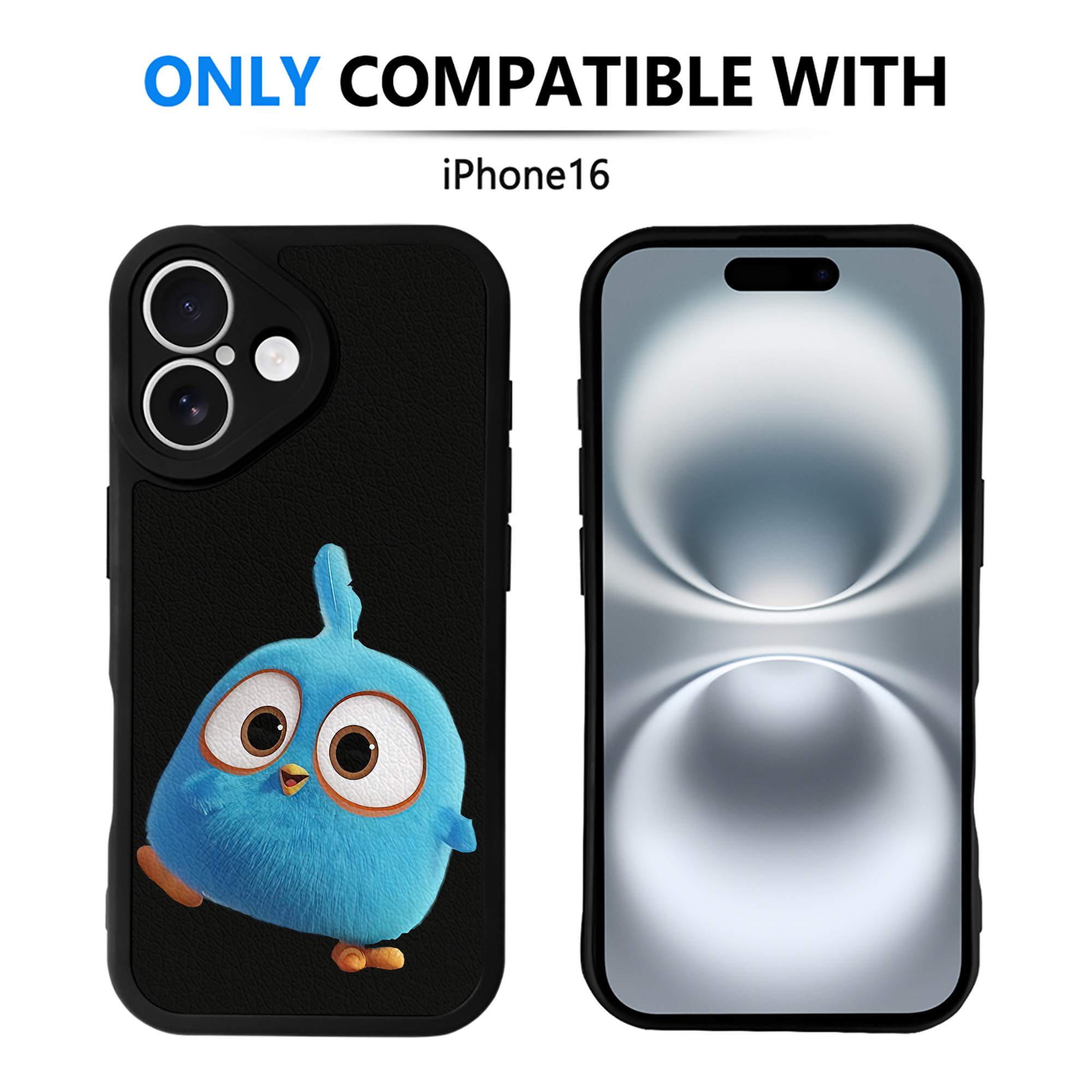 （画像用） Angry Birds アングリーバード 【iPhone 16シリーズ対応】シリコンスマホケース（レザー調） 材質：シリコン